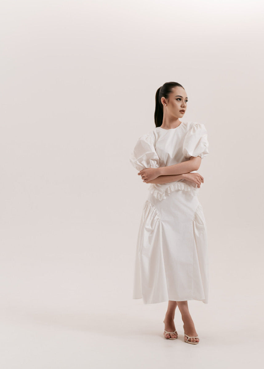 KONI SKIRT, WHITE