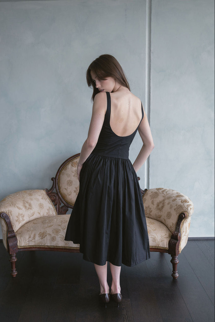 BRI DRESS, BLACK