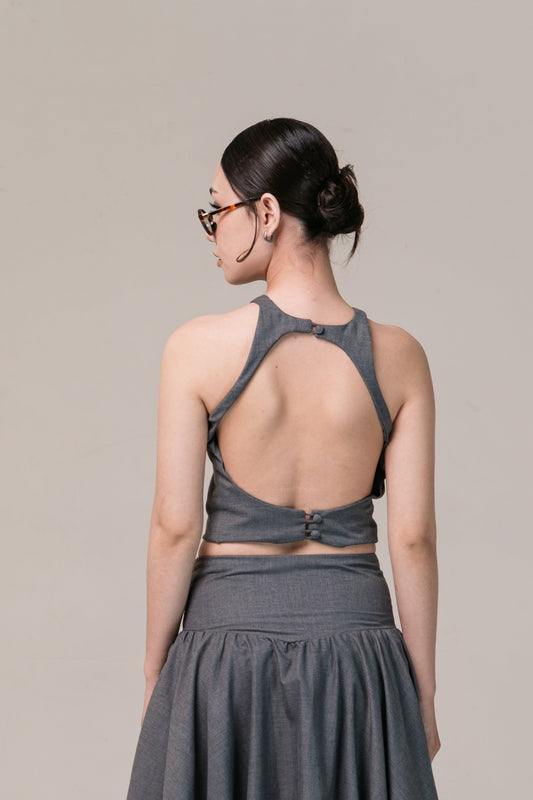 GIA TOP, CHARCOAL
