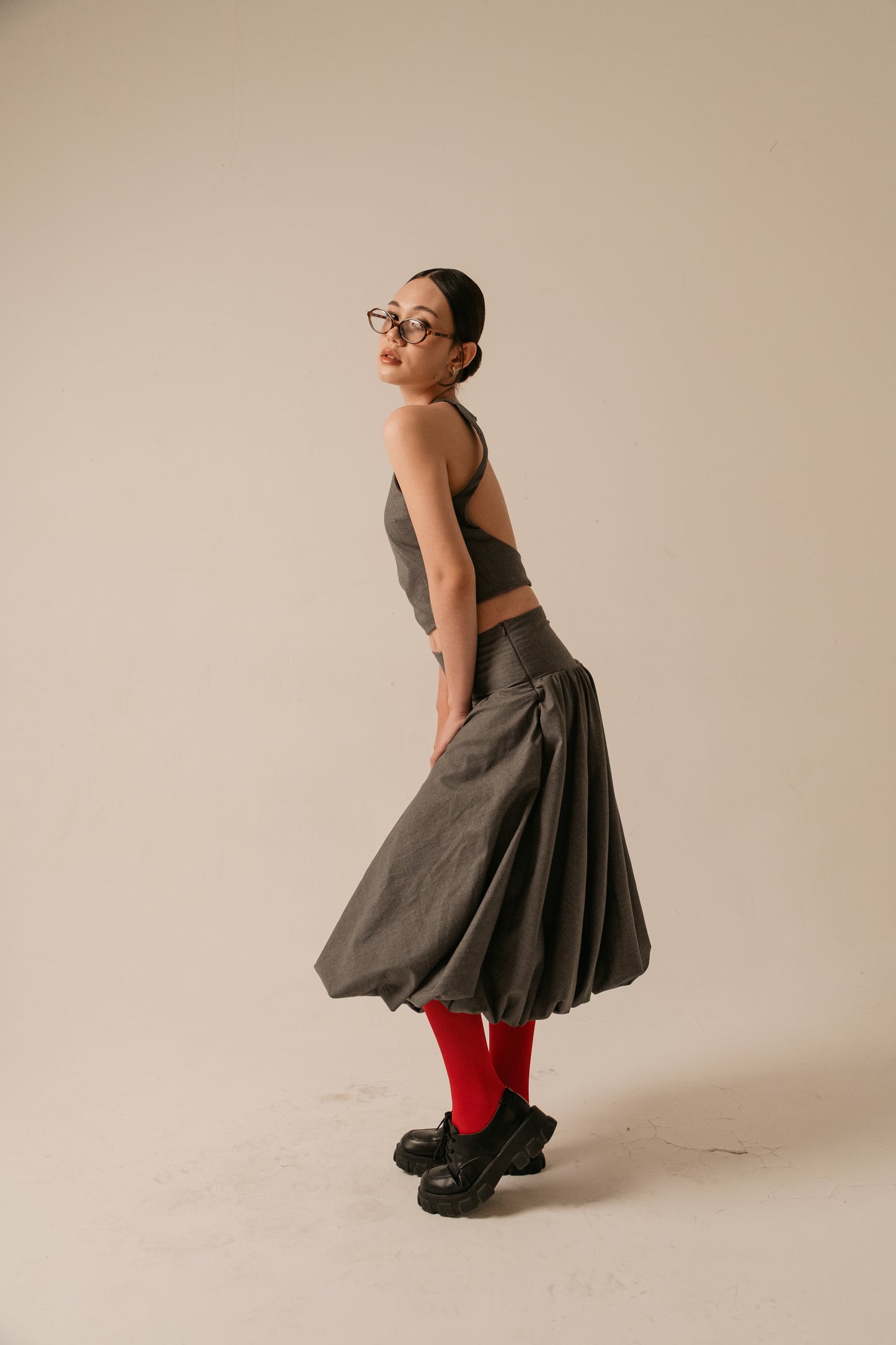 GIA SKIRT, CHARCOAL