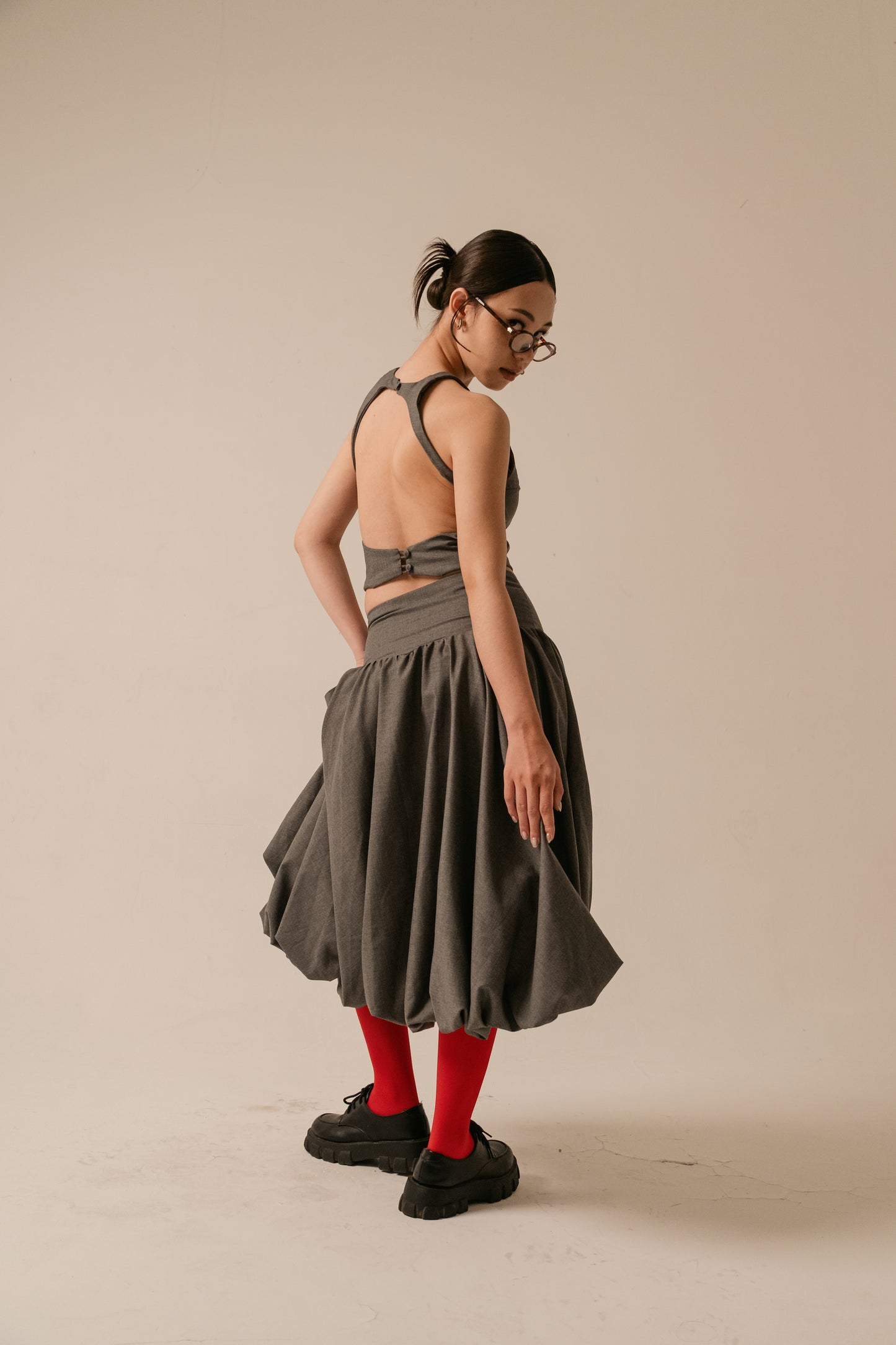 GIA SKIRT, CHARCOAL