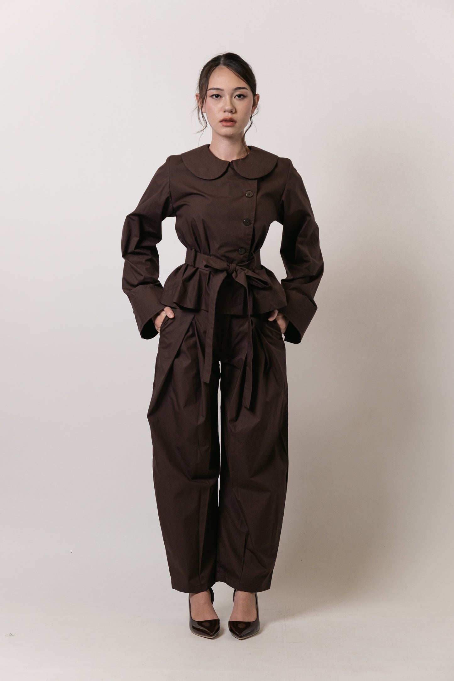 MABEL SHIRT, DEEP PLUM ESPRESSO