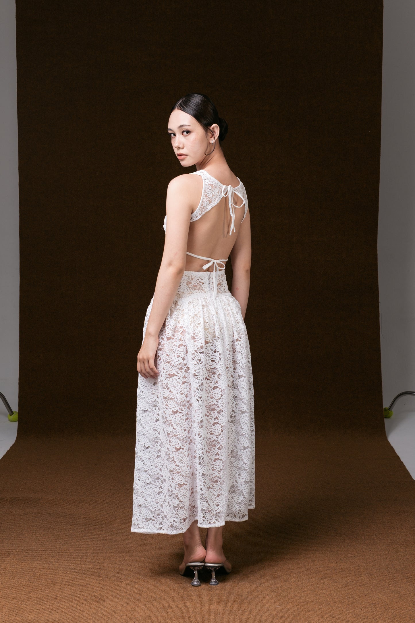 32 / Soma Top / White, Lace