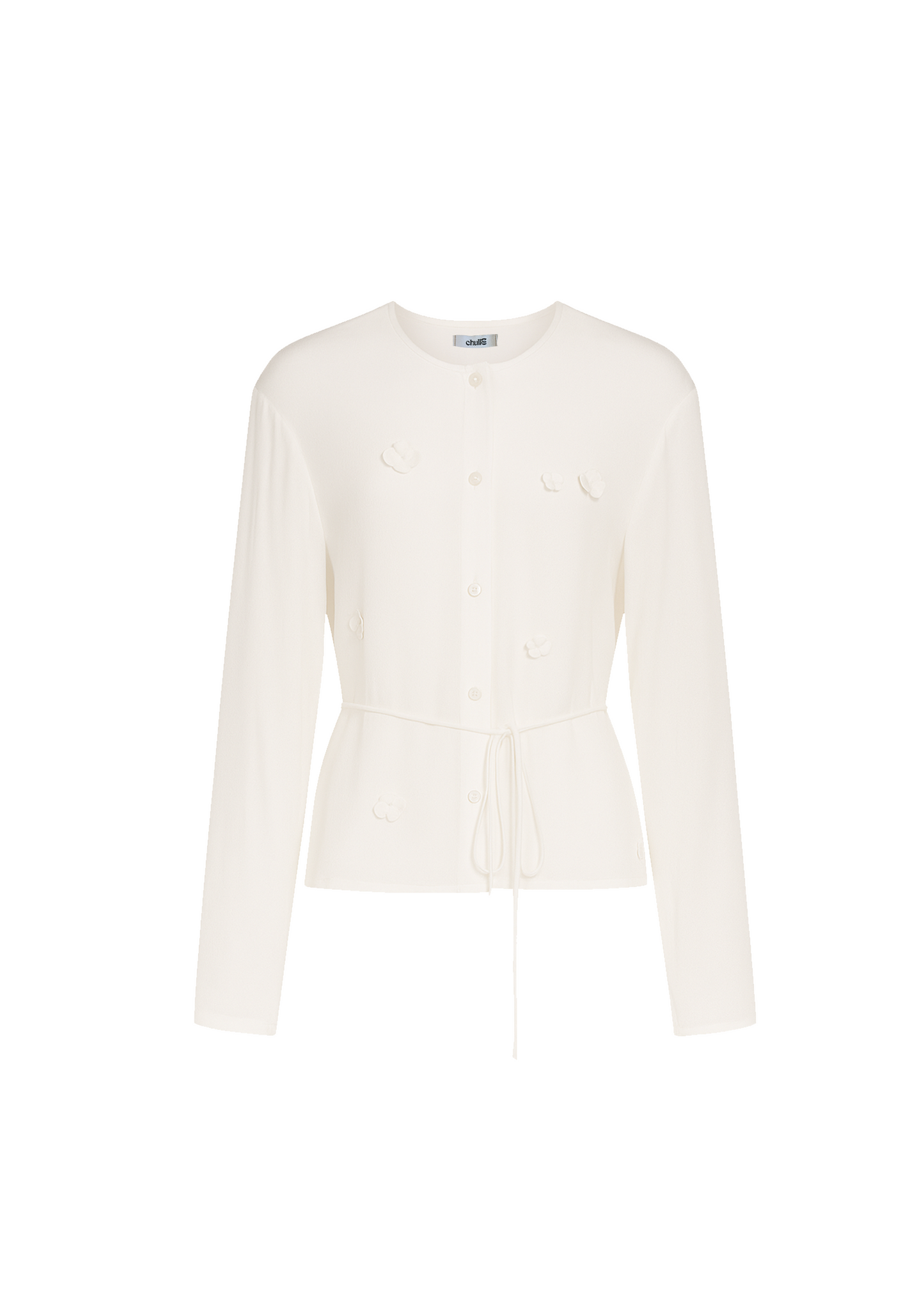 RUBI LONG SLEEVE TOP, SHEER IVORY