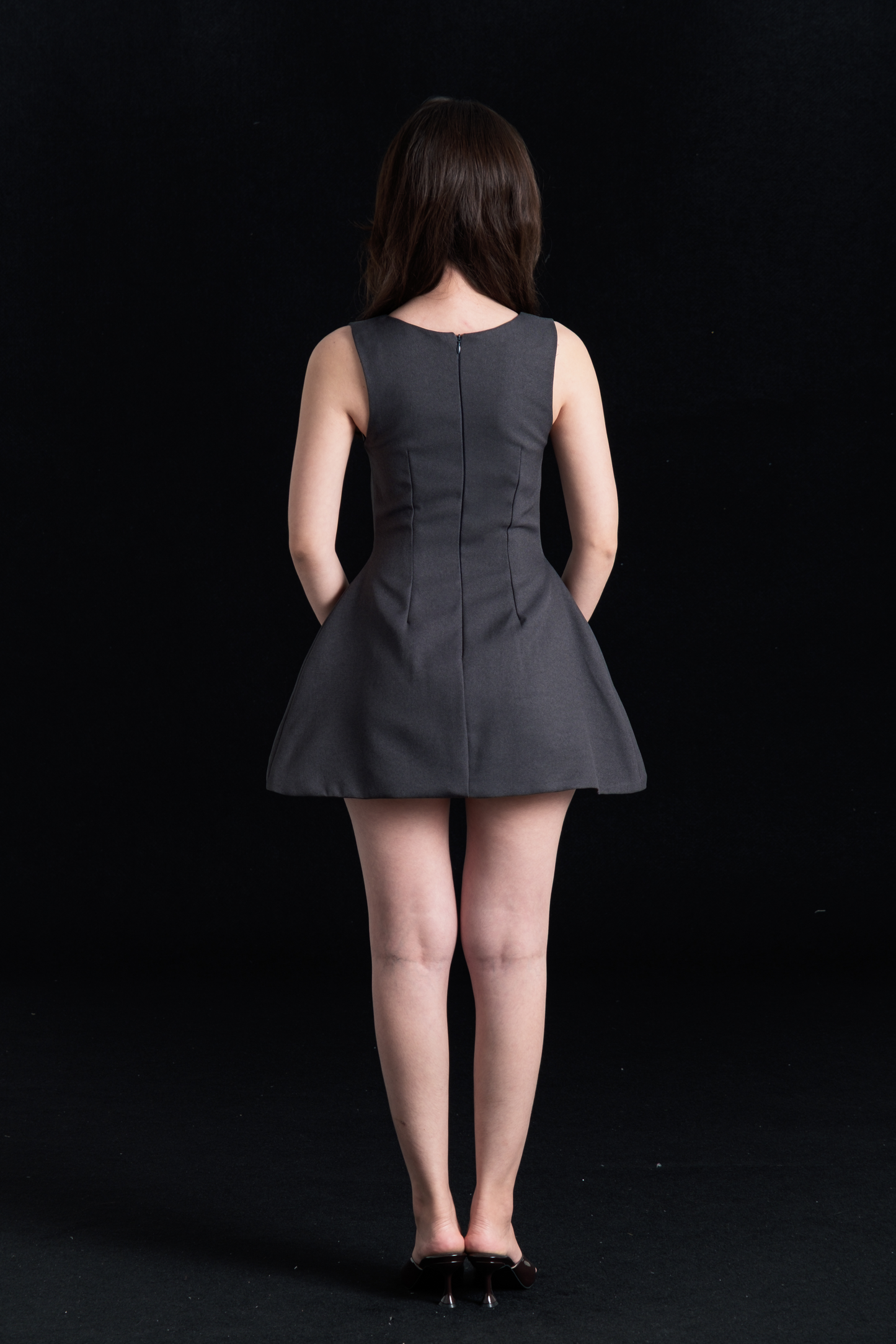 TONYA DRESS, CHARCOAL