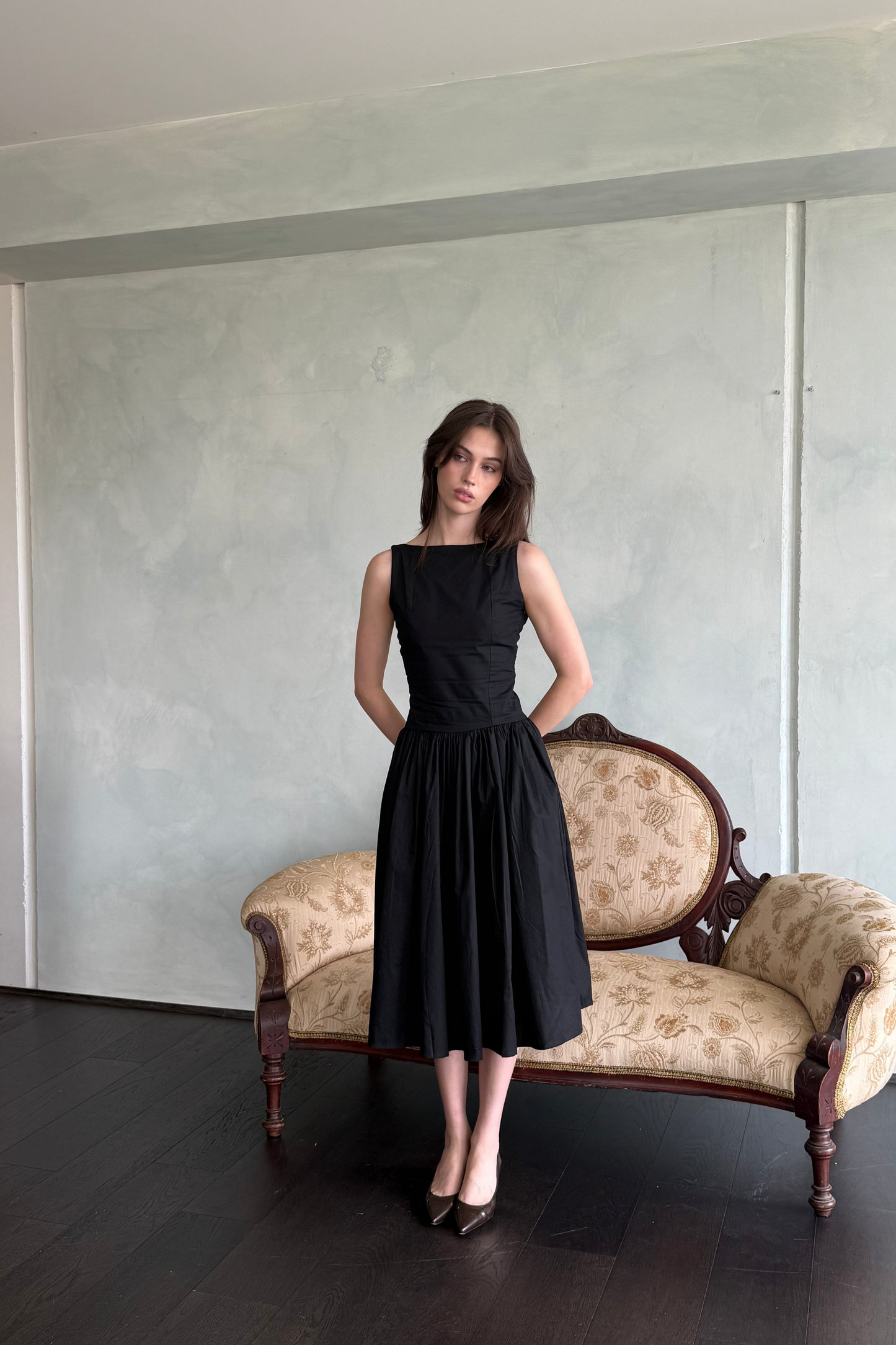 BRI DRESS, BLACK