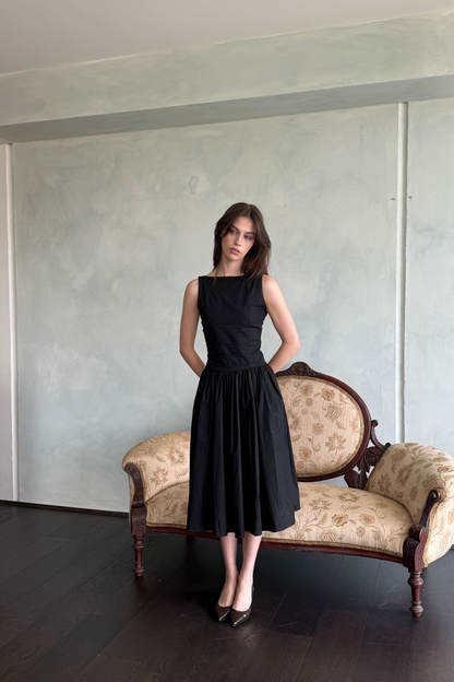 BRI DRESS, BLACK