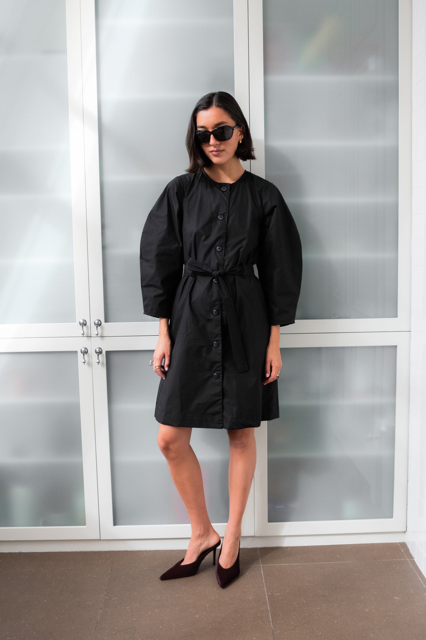 LONG ASTRID SHIRT, BLACK