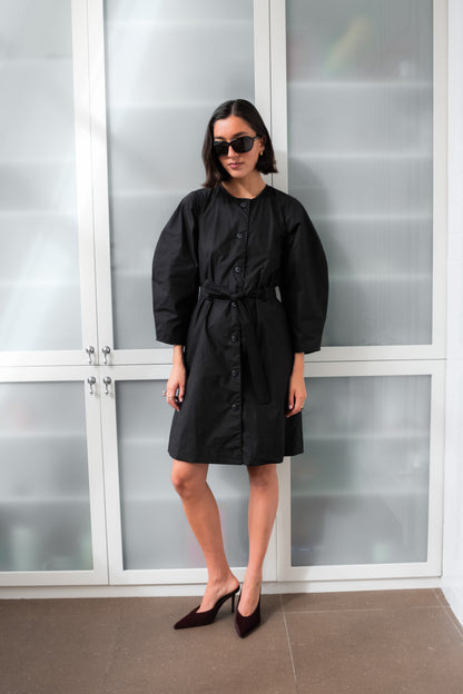 LONG ASTRID SHIRT, BLACK