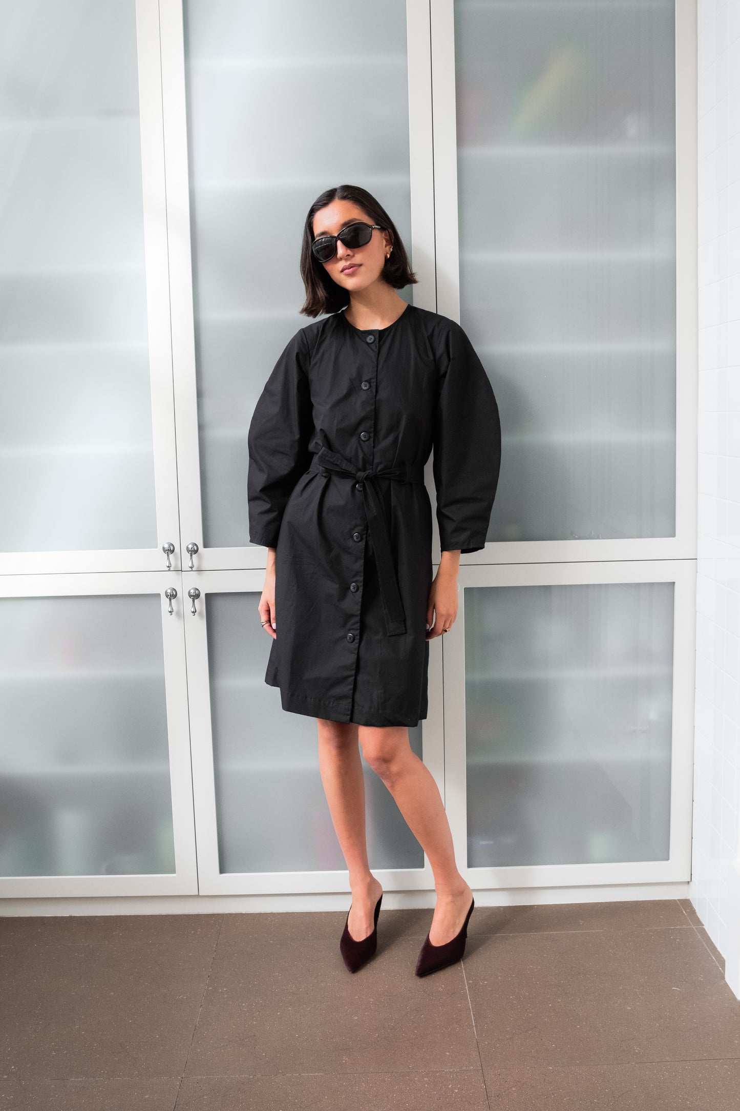 LONG ASTRID SHIRT, BLACK