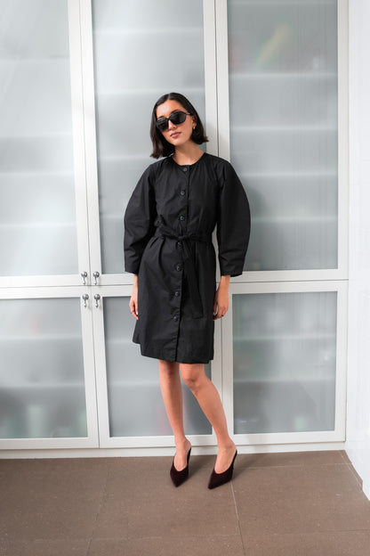 LONG ASTRID SHIRT, BLACK