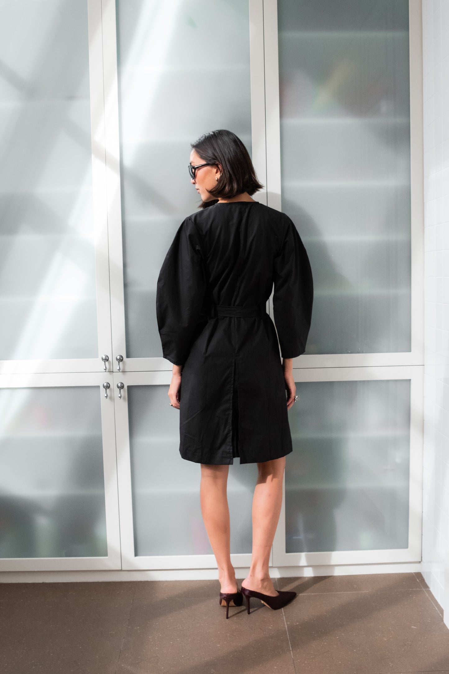 LONG ASTRID SHIRT, BLACK