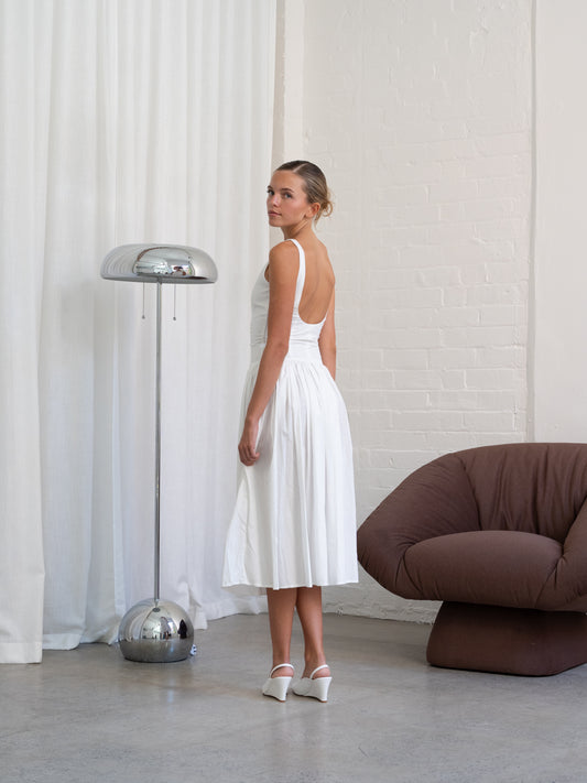BRI DRESS, WHITE