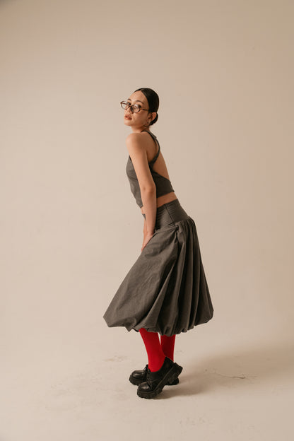 GIA SKIRT, CHARCOAL