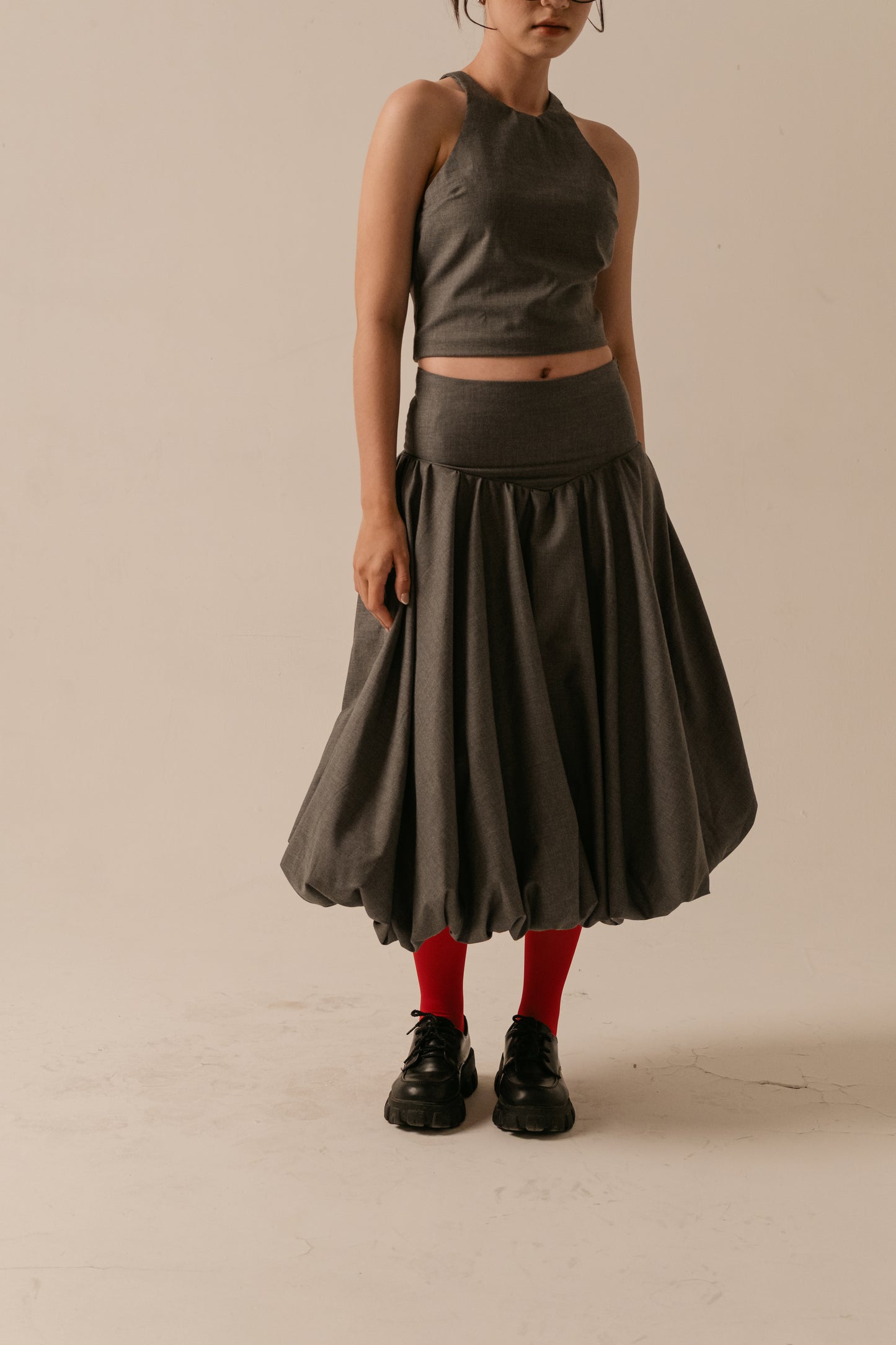 GIA SKIRT, CHARCOAL