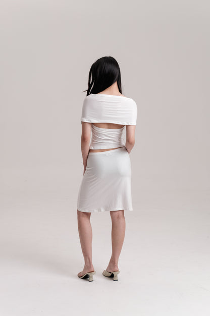 SORA CUTOUT TOP, WHITE