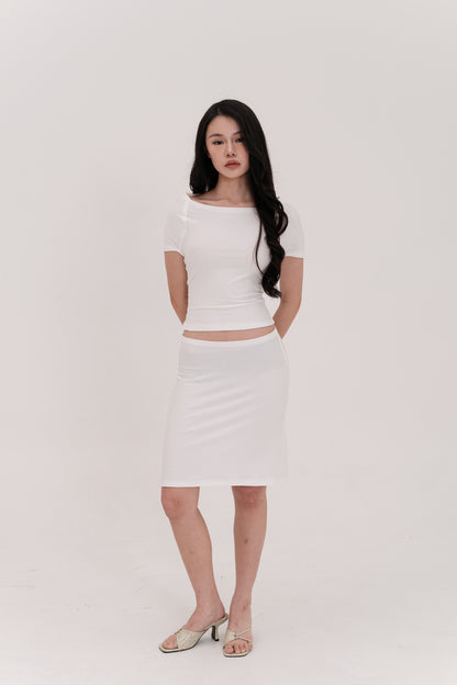 SORA CUTOUT TOP, WHITE