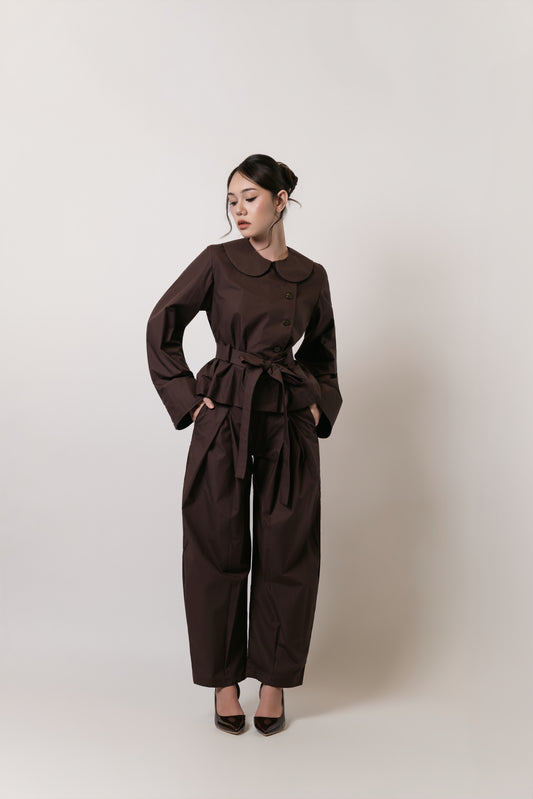 MABEL SHIRT, DEEP PLUM ESPRESSO