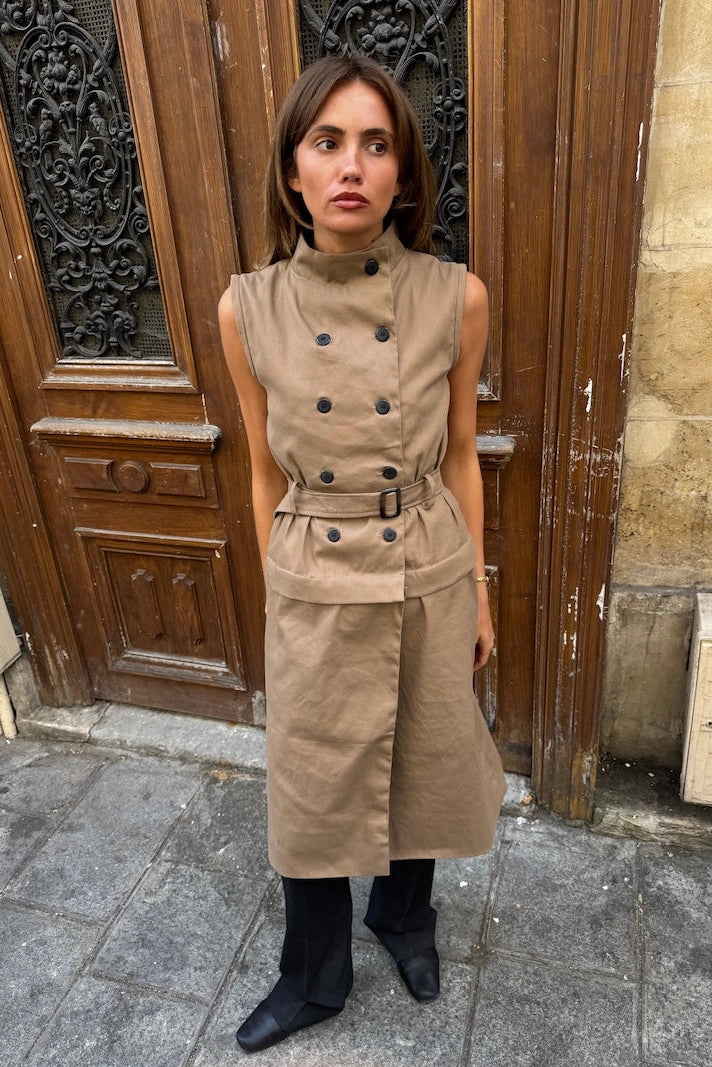 FRED DETACHABLE TRENCH COAT, TAN