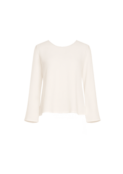 LILA BACKLESS TOP, SHEER IVORY