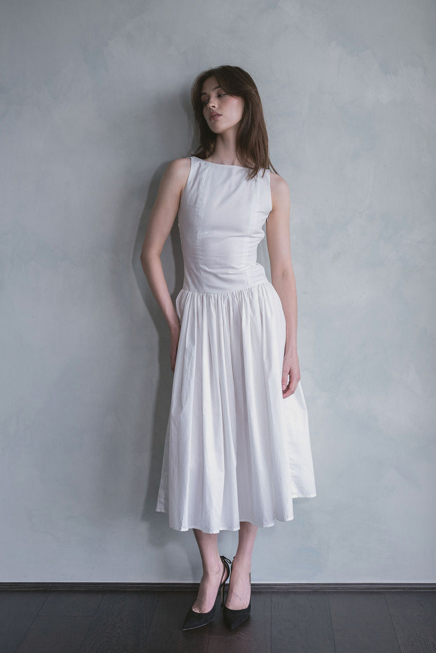 BRI DRESS, WHITE
