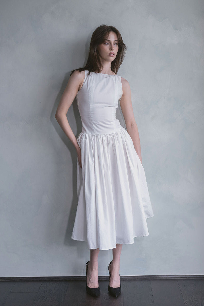 BRI DRESS, WHITE