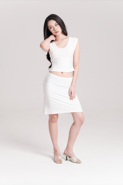CLEO BACKLESS TOP, WHITE