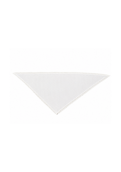 POINTELLE SCARF WITH LACE TRIM