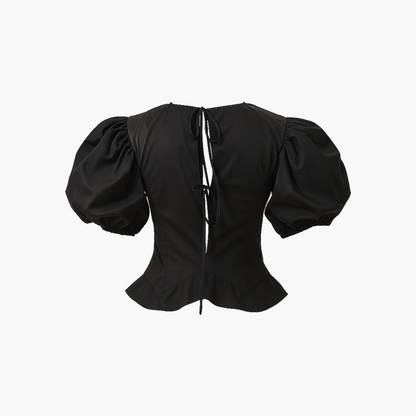 KONI TOP, BLACK